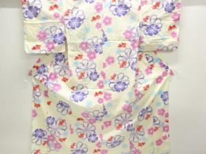 花に金魚模様浴衣